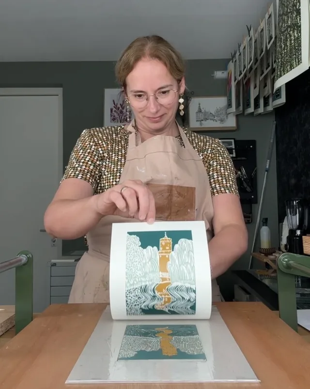 Kronenburgerpark linoprint