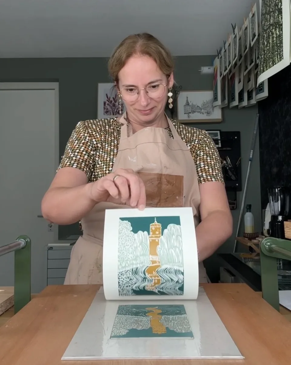 Kronenburgerpark linoprint