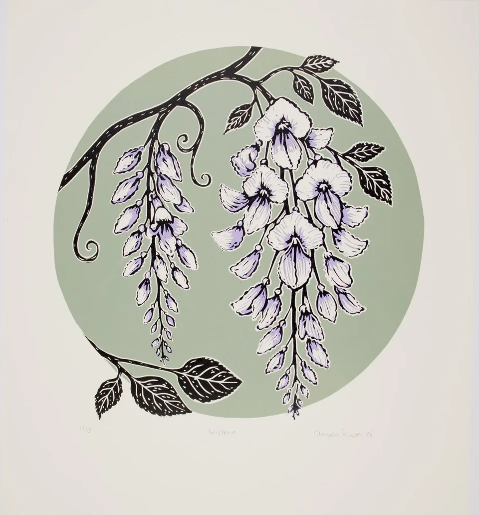 Wisteria linoprint